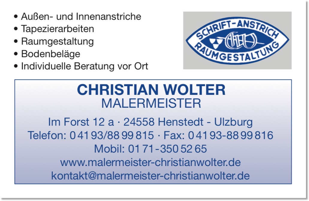 Christian Wolter, Malermeister